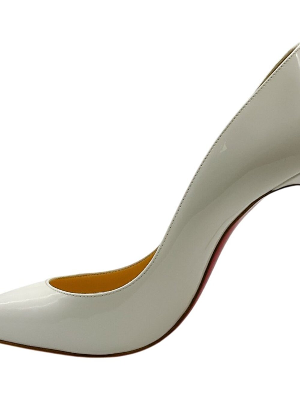 Christian Louboutin White Patent Leather Pigalle Follies Pumps - Picture 3 of 7